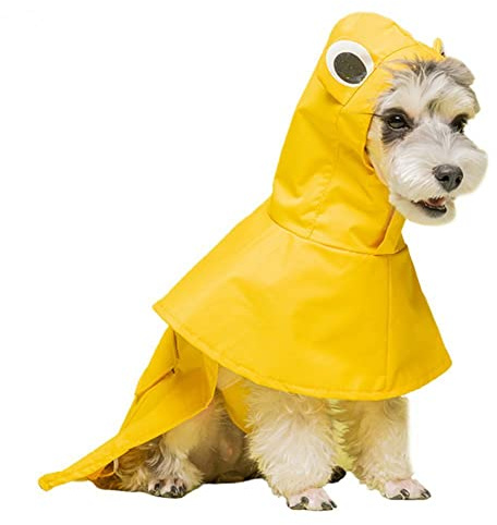 Hundregnjacka Innovativ vattentät kappa Bekväm lättanvänd hundregnjacka Husdjurstillbehör(Yellow,M)
