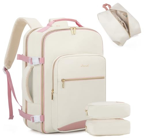 LOVEVOOK Carry On Backpack for Women, 25/30/40/45L Travel Backpack Womens | Cabin Bag Large Travel Rucksack Bag for Airplanes, Flight Approved Hand Luggage Backpacks, Waterproof Travelling Bags