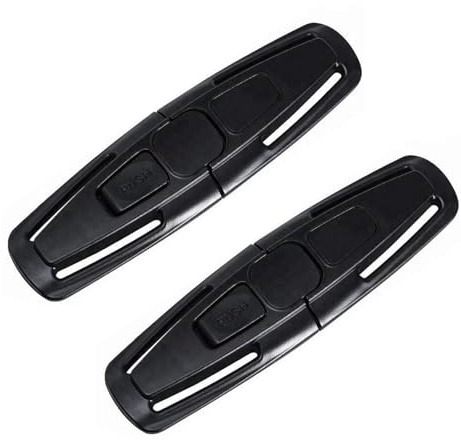 2 Stück Abschnallschutz für Kindersitz, Sicherheitsgurt Clip für 5-Punkt-Gurt, Gurtschloss-Sicherung gegen Selbstöffnen, Kindersitz Gurtclip für Babyschale Kinderwagen Autositz