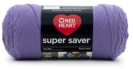 Red Heart Super Saver Yarn-Lavender, Acrylic, 11.67 x 27.4 x 11.67 cm