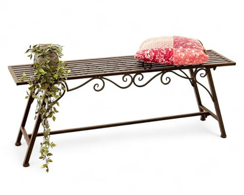 DanDiBo CUCCIO-XL B-120 cm 77824 - Banco de jardín de metal