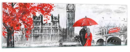 Vidrios decorativos 160x50cm Cuadro Sobre Vidrio Moderno Londres arquitectura ben grande Grande XXL Cuadros Pared Impresiones Decoracion Salon Impresión en Cristal Wall Art Prints GAB160x50-3153