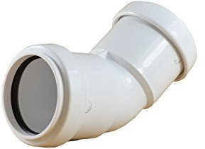 Pushfit 32mm Waste Pipe 45 Degree Bend - White - Pack of 2