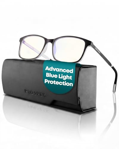 Prospek Blue Light Blocking Glasses for Women & Men ARCTIC, 99% Harmful Blue Light Filter, Anti-Glare Clear Lenses, Non-Prescription Computer Glasses