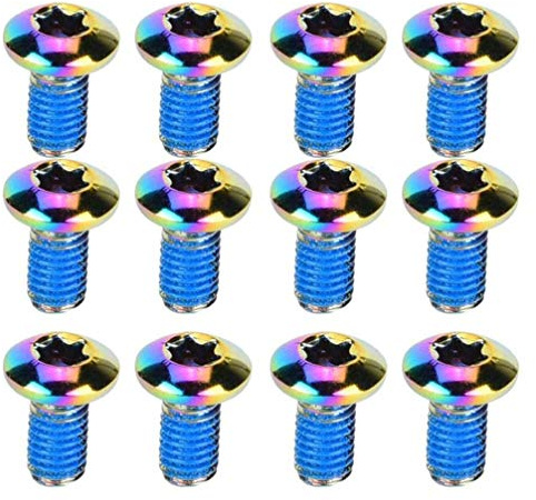 Wakauto 1 Titanium Steel Brake Pad Screws Disc Brake Bolts Screws and Bolts Bike Screws Bike Brake Screw Bicycle Parts Mtb Accessories Brake Pads Hexagon Bolt Rotor Pro Suite