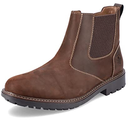 Rieker F4662 Chelsea Boot för män, Brun, 45 EU