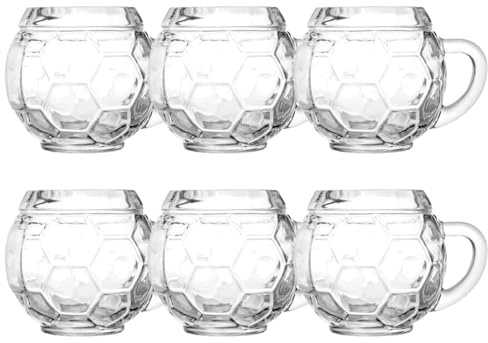 Ölkrus, ölmugg - Set om 6 stycken, Fotboll, 0,3 liter