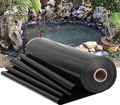 Teichfolien Fisch und Pflanzenfreundlich Teichfolie Schwarz Teichplane Dicke 0.2mm Teichmembran Fountain Teichleiner Teichhäute Liner Wasserdichtes Futter Tuch Für Garten,Schwimmteich (1×10m)