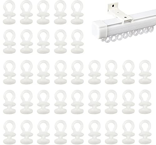 100 Pezzi Accessori Tende Scorrevoli Ganci Binario in plastica per per Sistema anelli