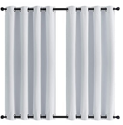 MENGH Outdoor Vorhang Wetterfest mit Ösen Oben und Unten 150x210cm, Sonnenschutz Wetterfest Sichtschutz Outdoorvorhänge für Gartenlaube & Pavillon - Weiß 1 Stück