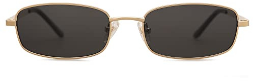 SOJOS Sonnenbrille Damen Retro,Schmale Rechteck 70er 80er Vintage Trendy UV400 Sonnenbrille SJ1187