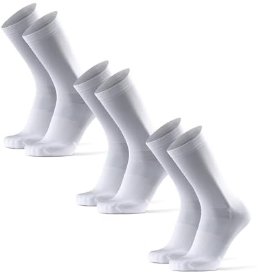DANISH ENDURANCE Wadenlange Fahrradsocken, Gepolstert, 3 & 5 Paar | Gepolsterte Lange Rennradsocken, Atmungsaktiv & Schnelltrocknend für Rennrad, MTB & Sommertouren, Unisex