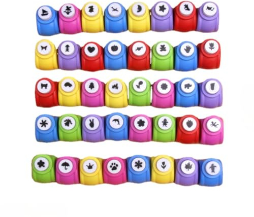 40 Stück Motivstanzer Kinder Motivstanzer Set Motivlocher Papierstanzer Kinder Für DIY-Geschenkkarten,Geschenkanhänger, Basteln, Scrapbooking, Fotos