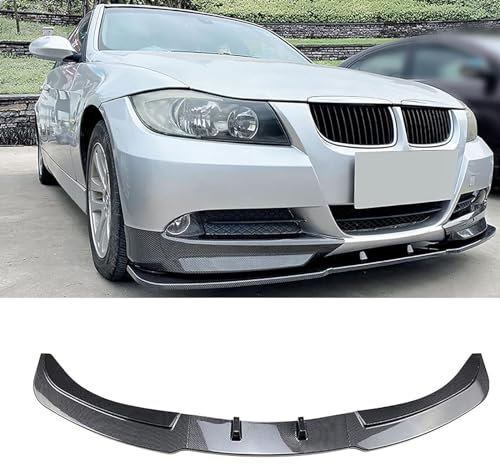 Frontspoiler Lippe Spoilerlippe Splitter Für BMW 3 Series E90 E91 320i 325i 2005-2008, Stoßstange Lippe Front Spoiler Tuning Auto zubehör,Carbon Fiber Look