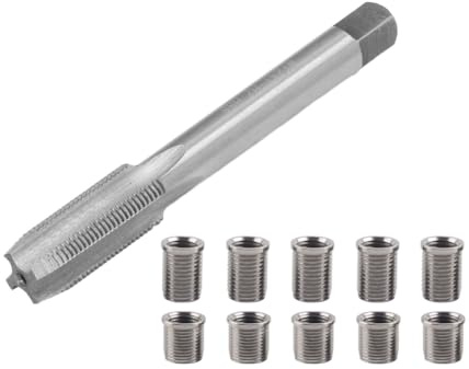 Leopacat Zündkerzengewinde Reparatursatz, Glühkerzen Ausbohrwerkzeug, Helicoil Set, Zündkerzenreparatur Zündkerzen Gewindebohrer Werkzeuge M10x1,0 und M12x1,0 für Leichte Ausrüstung Motor Benzinmotor