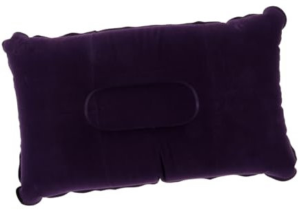 Ciieeo Inflatable Camping Pillow for Office Nap Superlight Flocking Fabric Easy Inflate Deflate Nozzle for Outdoor Activities Dark Grey