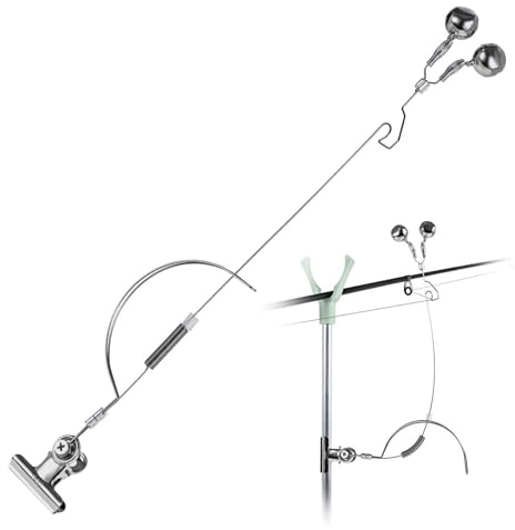 Missmisq Angelglocken 2 Stück Bissanzeiger Aalglocke Mit Klemme Doppel Angelglocke Tragbare Für Outdoor Angelrute Bissanzeiger Fischglocken Angelrute Indikator Angelbissanzeiger Für Meeresangeln