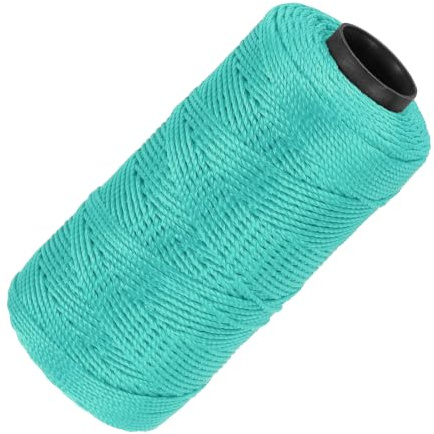 sourcing map Nylon String 3 Strands Twisted Mason Line 1.5mm x 218 Yards Nylon Twine String for DIY Projects, Home Improvement, Gardening, Gift Wrapping, Christmas Party Supplies, Deep Teal