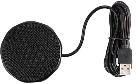OFFSCH Microphone Connecteur Intégré Omnidirectionnel 360 Degrés de Conférence USB Compatible USB 1.1 sans Alimentation Externe, pour Réunions Professionnelles