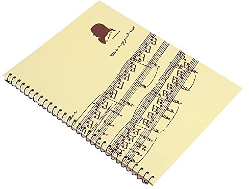 Joyance Notenheft Notation Personal Notizbuch, 50 Seiten, Gelb Notenpartituren Manuskript Schreibpapier, Notenheft zum Komponieren und Arrangieren von Musik