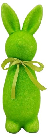 Generisch Osterhasen Gross, Osterhasen Deko Groß Filz, Mit Schleife Beflockte OberfläChe, Dekofiguren Zur Osterdekoration Kleines Geschenk FüR Kinder Feengarten Landschaft Bonsai FrüHling Deko (E)