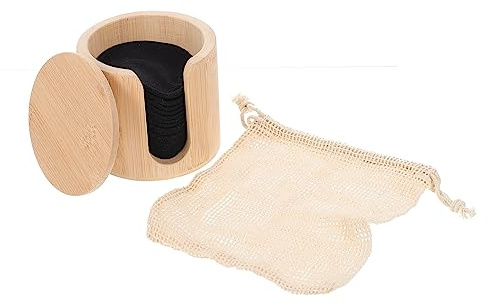 Healeved 16 Stück Bambusfaser -Make -up -Entfernerpolster Gesichtstücher Make -up -Wischtücher Kosmetika reinigungsschwamm Schwämme zum Waschen des Gesichts Make-up-Schwämme