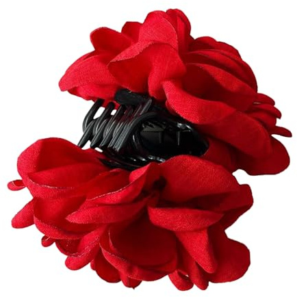 FVPKYUR 11cm Pinza Pelo Flor Tela, Pinza Para El Pelo De Flores