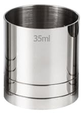 2PCS 25/35/50ml Stainless Steel Jigger Measure Cup Thimble Cylinder Shape Measuring Wine Glass Bar Accessories Jigger(35ML)