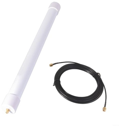 Antenna semionda in fibra di vetro bianca da 1090 MHz con cavo da 10 metri per connettore maschio SMA ADS-B ricezione segnale aereo
