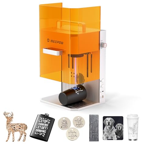Mecpow X1 Incisore Laser 2-in-1 Doppio Laser, Macchina per Incisione Laser Portatile 5000mm/s ad Alta Velocità, Auto-Switch IR/Diodo per Gioielli, Metallo, Legno, Pelle e Acrilico, Area 105x105mm