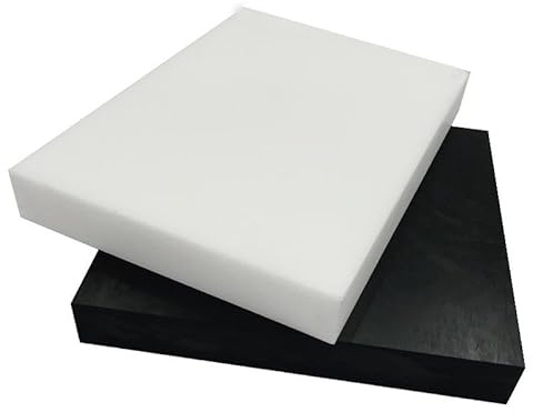 Lastra Delrin Bianco o Nero POM C Spessore Da 10 a 30 mm Diverse Dimensioni (Derlin) (Ø125x250x30 mm Bianco)