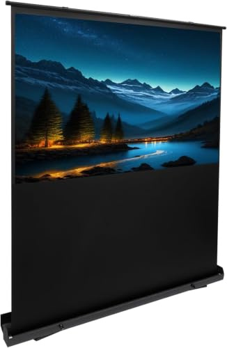 WINZING Pantalla de proyección, Proyector de enrollado, Pantalla de proyección 4K, Pantalla de cine en casa con 160° de gran angular y 1,2 de ganancia, Pantalla de fibra de vidrio estable para