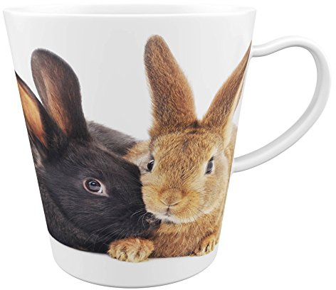 Kaninchen / Hase|Latte Macchiato Becher Kaffeebecher mit Fotodruck |001