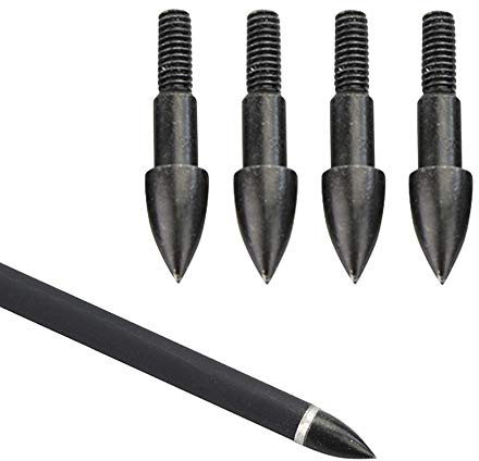 SHARROW 24pcs Archery Arrow Tips Arrowhead Field Bullet Points 75 Grains Broadheads for Targeting Practice Carbon Arrows (Type 2)