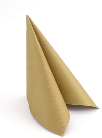 APARTina Servietten stoffähnlich aus Airlaid - UNI, stoffähnliche Serviette Hochzeit Hochzeitsservietten hochwertig, perfekt für verschiedene Anlässe 50 Stück (Gold, 33 x 33 cm)