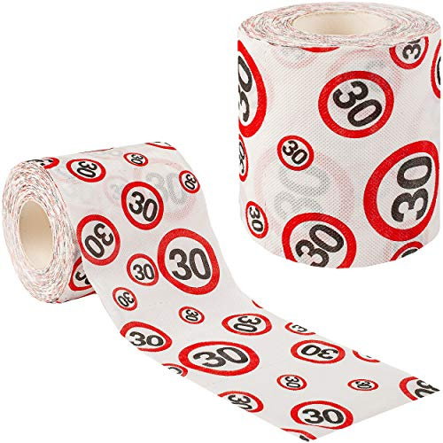 alles-meine.de GmbH Scherzartikel zum Geburtstag Artikel & Motivwahl 1 Rolle Toilettenpapier - 30. Geburtstag/dreißig Jahre - 25 m - Verkehrsschilder - WC Klopapier - LUS..