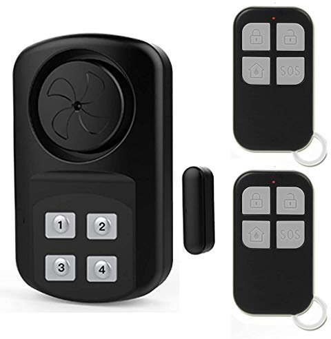 Outdoor Door gate Alarm with Remote Control,Waterproof IP67 Door Open Chime 110-140 dB Door Entrance Alert for Pool, Fence, Home, Kids Safety, Loud Prying alarm Entrance Alert