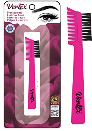 Eyebrow Brush Pencil Comb Kit - Duo Spoolie Thin Angled Real Firm Bristles Filling Blending Definer Techniques For Tint Powder Brow Pomade Gel Makeup Combing Eye Lashes To Shape Eyelashes Growth