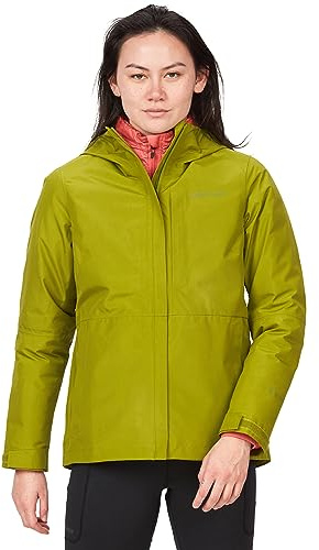Marmot Kvinnor Wm's Minimalist GORE-TEX Jacket, Lätt dunjacka, vattentät dunparkas, varm vinterrock, regntät vinterjacka, vindtät funktionsjacka, outdoorjacka med huva, Cilantro, XL