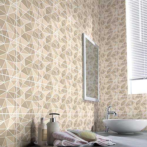 Ambiance Sticker Vinilos Autoadhesivos, Decoración de Paredes, Adhesivos de Azulejos para Baño y Cocina Azulejos de Cemento Flora - 60 Vinilo Azulejos de 20 x 20 cm