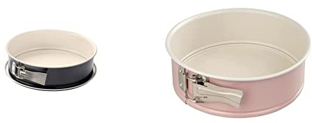 Dr. Oetker Springform Ø 26 cm Back-Trend, Kuchenform mit Flachboden & 4651 Springform Flachboden, runde Kuchenform aus der Serie Modern Baking - Retro Design mit zweifarbiger, 20 cm