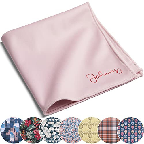 Johans® XXL Mikrofasertuch zur Reinigung von Smartphone, Tablet, Brille, Display, Kamera | Displaytuch, Brillenputztuch, Reinigungstuch | Optikerqualität in 30x30cm (Rosé)