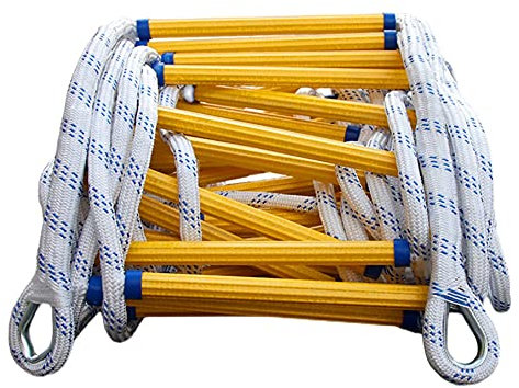 FairUo Escaleras, Escalera de Seguridad de Emergencia Escape de Incendio Escalera de Cuerda, Escaleras de Escape de Incendios de Emergencia con Gancho Mosquetón para Escape de Incendios de Emergencia