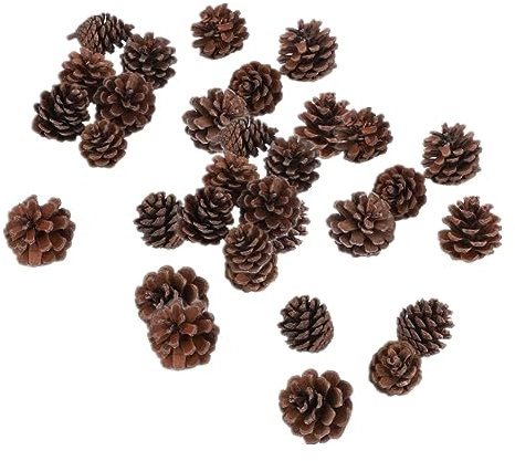 HERCHR 32 Stück Tannenzapfen-Dekorationen, Tannenzapfen-Ornamente, Tannenzapfen-Ornamente Für Tisch, Weihnachtsbaum, Basteln, Geschenke, Halloween, Erntedankfest, Weihnachten, Heimdekoration
