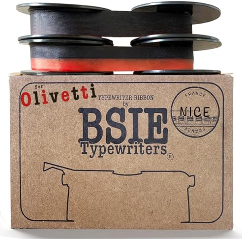 Skrivmaskinsfärgband för Olivetti - GR4 - BSIE TYPEWRITERS (svart & röd + svart)