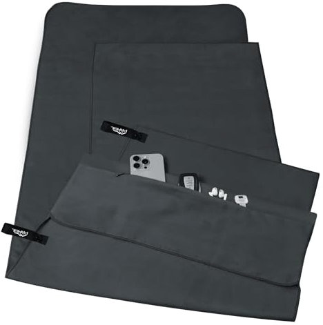 Pameil 2 Pezzi Asciugamano Palestra, Telo Microfibra Assorbente e Leggero per Spiaggia, Bagno, Viaggio e Fitness - Asciuga Velocemente