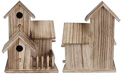 Nichoir en Bois – Petit Nid d'oiseau de Jardin – Maison Suspendue en Bois pour Oiseaux Bleus pour Décoration Extérieure