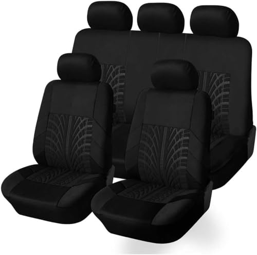 YoQIK Auto Set Coprisedili per Skoda Karoq 2017-2025,Anteriori Posteriori Copri-Sedile Completo Impermeabile Comfort Accessori Interno,Black-2