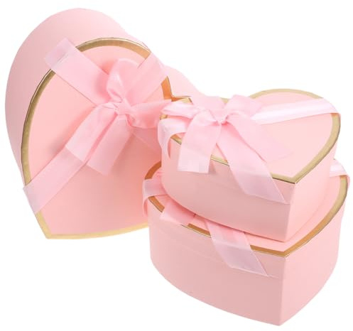 Amosfun Herzförmige Geschenkbox Aus Karton Stabiles in Rosa Für Parfum Lippenstift Kleine Geschenke Vielseitige Verpackung Für Hochzeit Geburtstag Valentinstag Einfache Handhabung