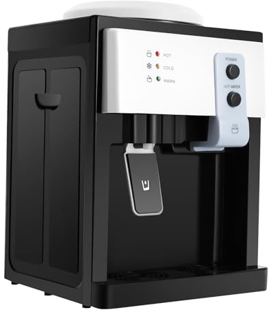 Dispensador de agua eléctrico, dispensador de agua fría y caliente de 575 W, arranque con un botón, oficina, hogar, escritorio, dispensador de agua para cubo de agua de 5-18 litros